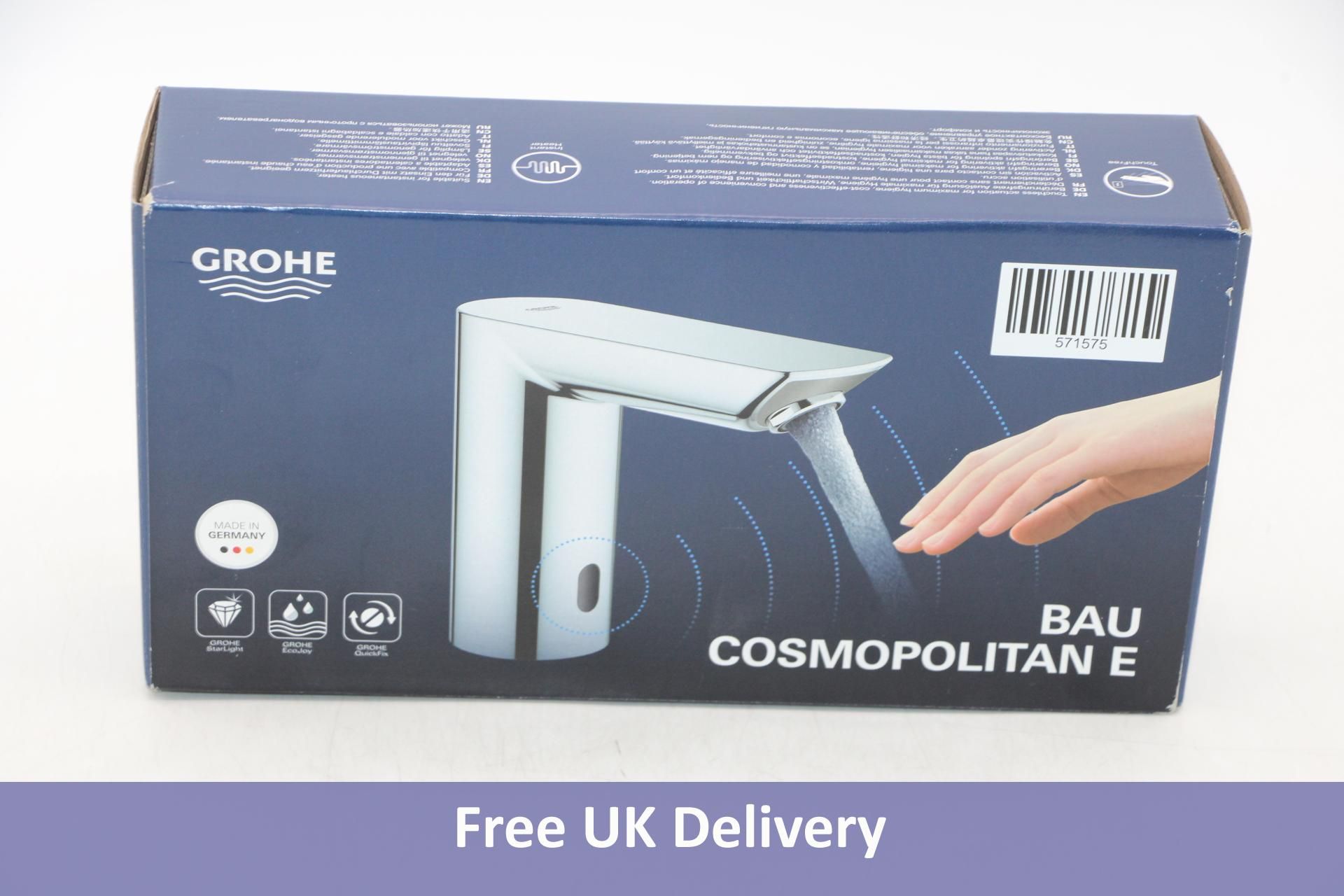 Grohe Bau Cosmopolitan E Touch Free Tap, Silver