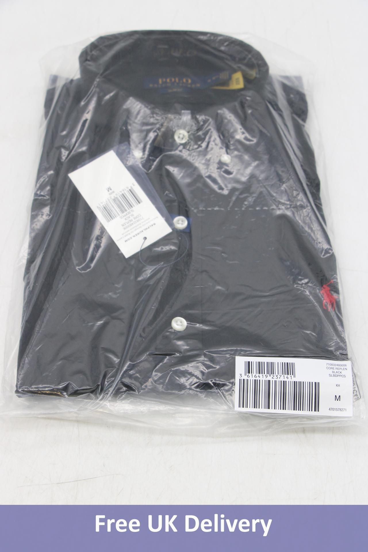 Polo Ralph Lauren Slim Fit Stretch Poplin Shirt, Black, Size Medium