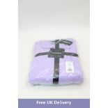 Two Undercover Zip Up Soft Fleece Dressing Gown, Zipped Robe with Satin Trim, Purple, Size UK 18-20