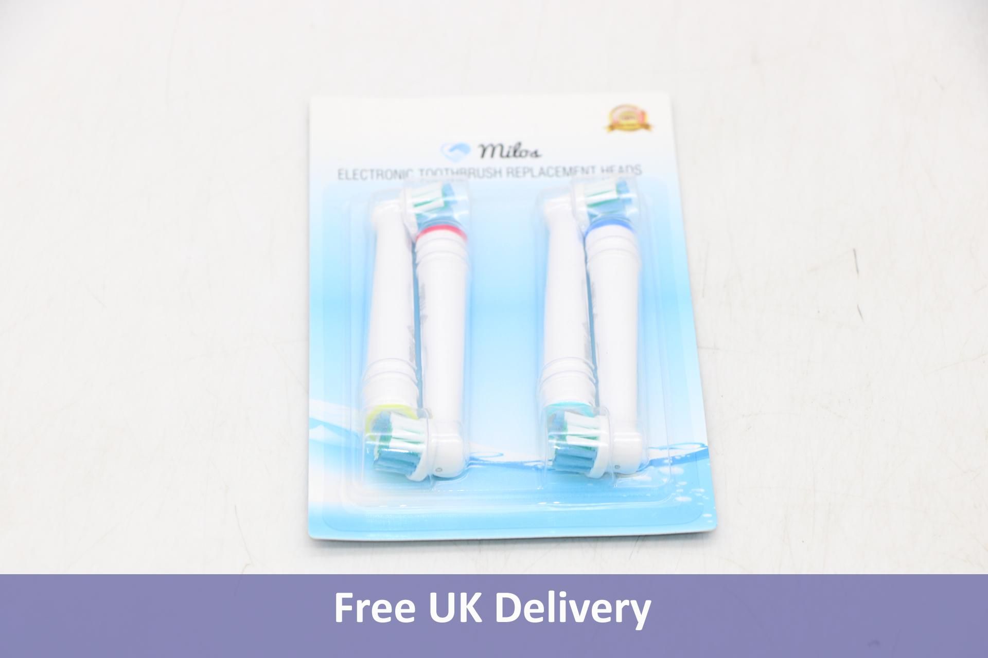 Twenty packs of Milos Electric Toothbrush Replacement Heads, 4 Heads Per Pack