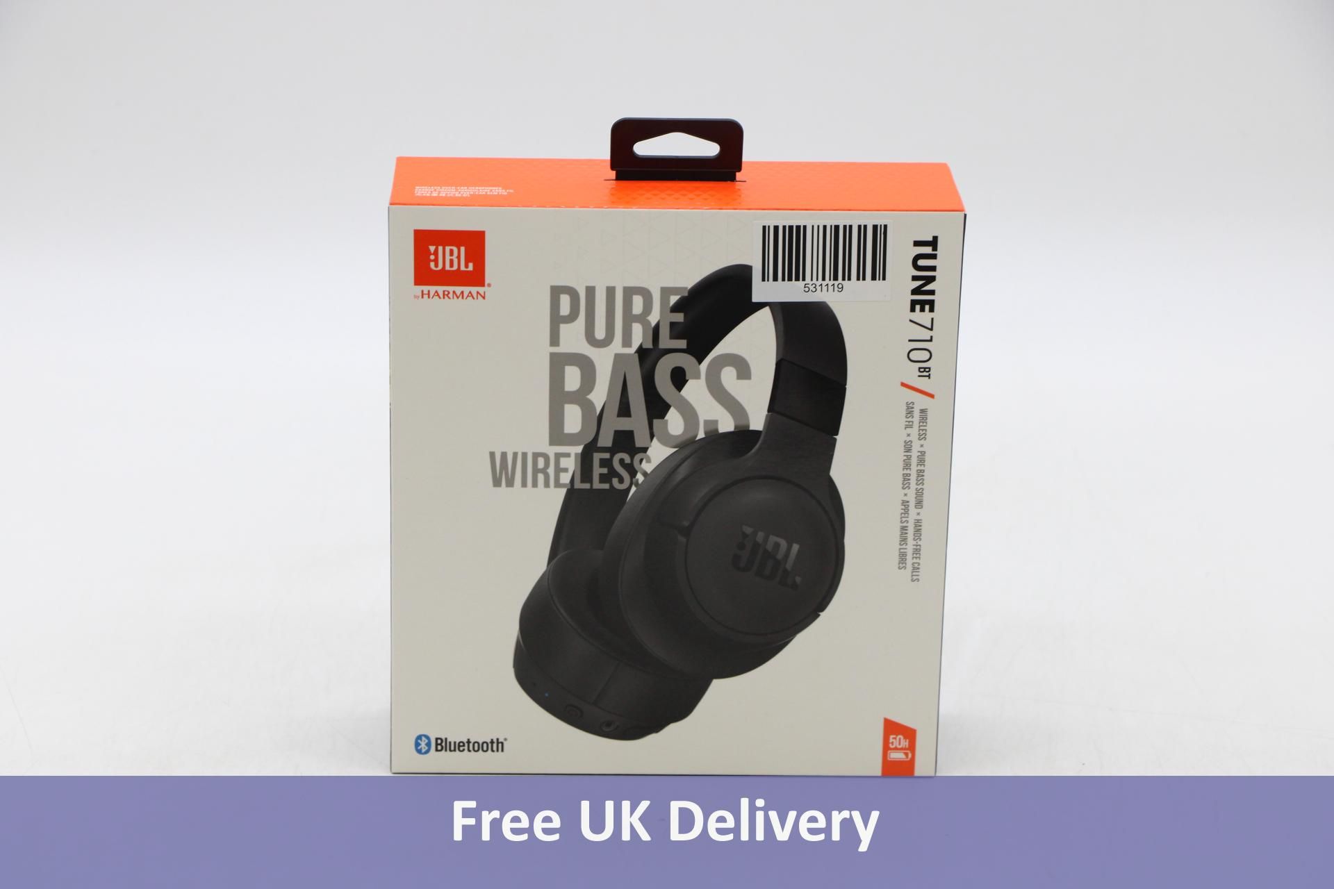 JBL Tune 710BT Over-Ear Wireless Headphones, Black