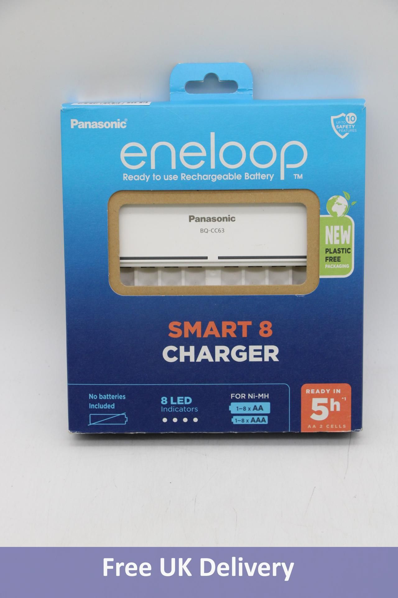 Panasonic Eneloop Rechargeable Battery Smart 8 Charger with 8 LED Indicators