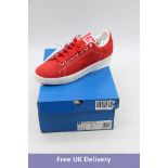 Adidas Stan Smith CS Suede Trainers, Red/White, UK 9. Box damaged