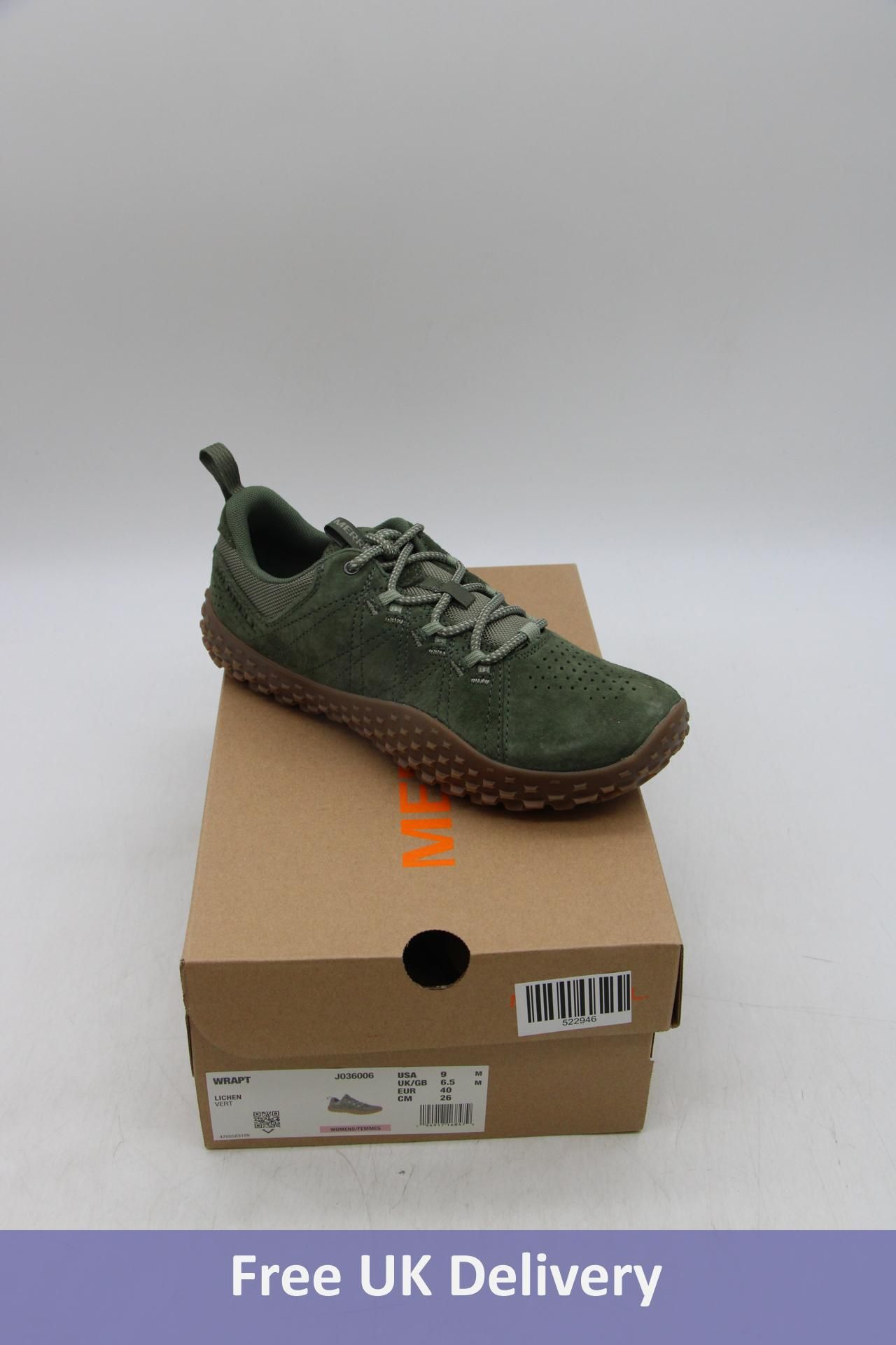 Merrell Wrapt Walking Trainers, Green/Brown, UK 6.5