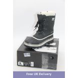 Sorel Caribou Waterproof Boots, Black/Stone, UK 8. Box damaged