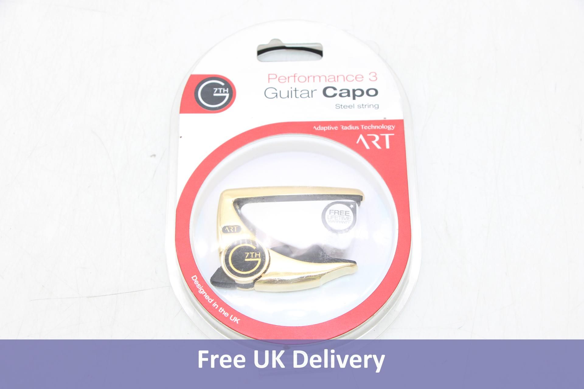 G7th Performance 3 Guitar Steel String Capo, 18k Gold Plated