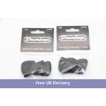 Ten Dunlop Nylon Standard Guitar Picks, 12 Per Pack, Black, Size 1.0mm