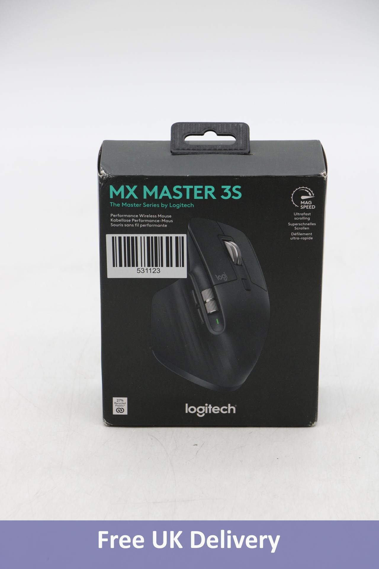 Logitech MX Master 3S Wireless Performance Mouse with Ultra-Fast Scrolling, Dark Grey