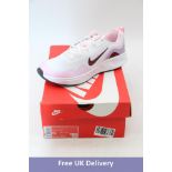 Nike Kids Wear All Day Trainers, White/Dark Beetroot/Pink, UK 6. Box damaged