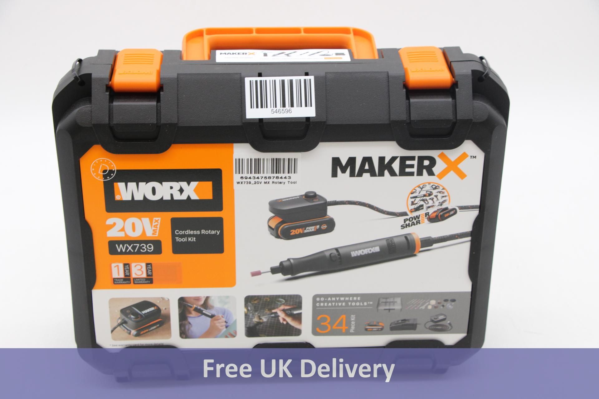 Worx MakerX WX739 20V Rotary Engraving Tool Kit