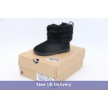 UGG Juniors Fluff Mini Quilted Boots, Black, UK 8