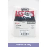 Three Packs of Levi's Boxer Brief, Black/Red, Size M, 2x per Pack