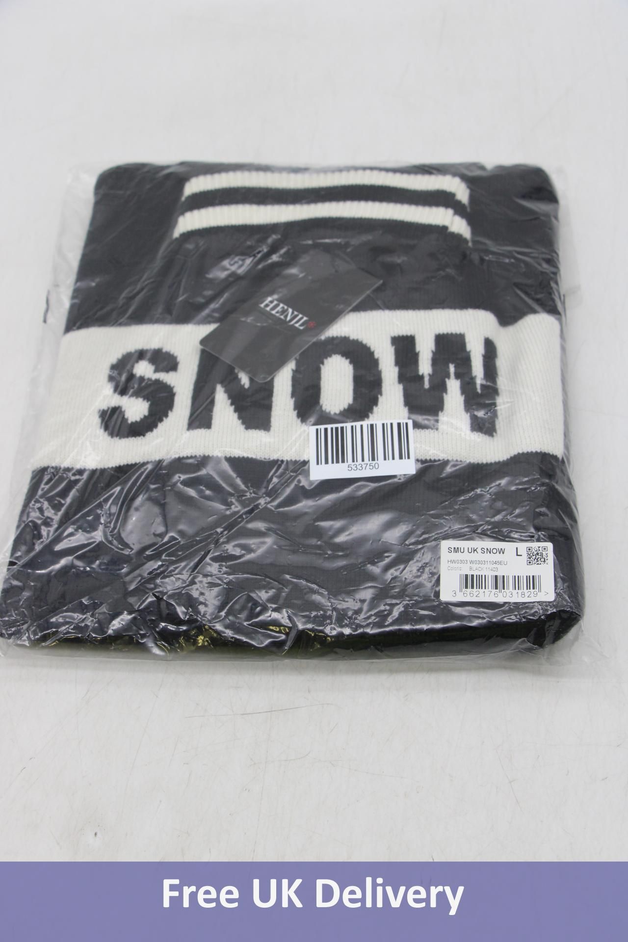 Henjl Snow SMU Jumper, Black/White, Size L