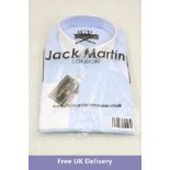 Jack Martin Men's Peaky Blinders Style Shirt, Dark Blue Herringbone, Small