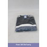 Adidas Quarter Zip Sweat Shirt, Blue/Black/White, UK L