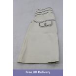 Maje Women's Short Skirt, Ecru. Size 38