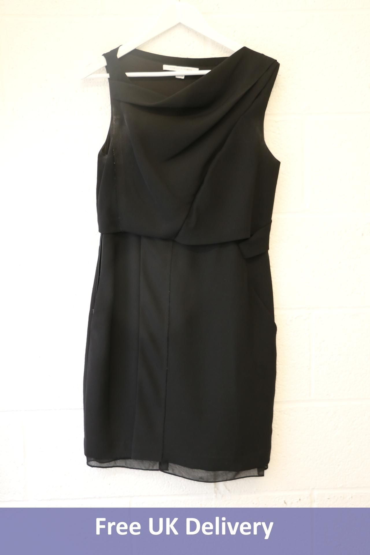 Diane Von Furstenberg Dress, Black, Size 10. Used, stained.