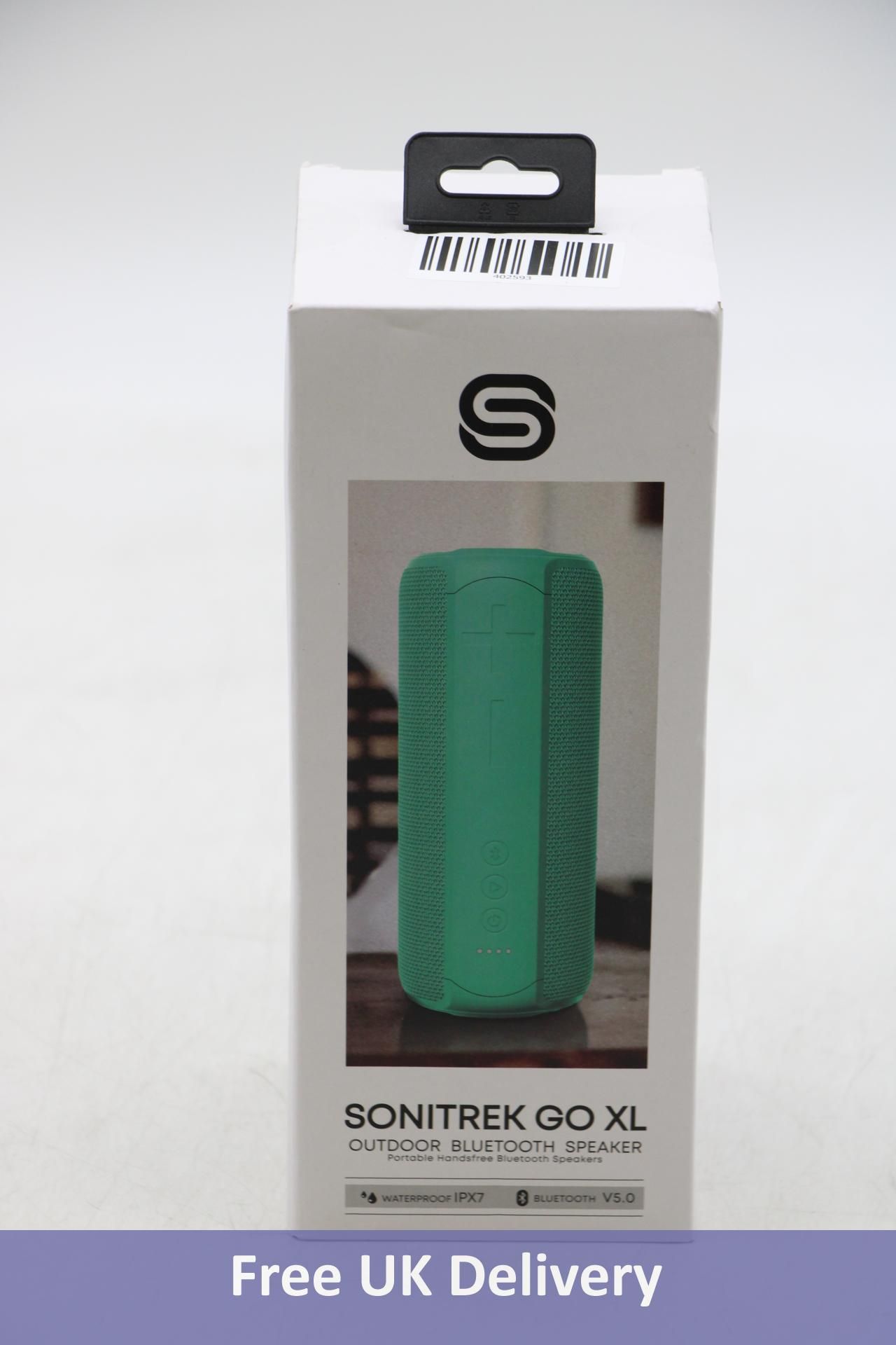 Sonitrek Go XL Smart Bluetooth 5 Portable Wireless Waterproof Speaker, Matte Mint