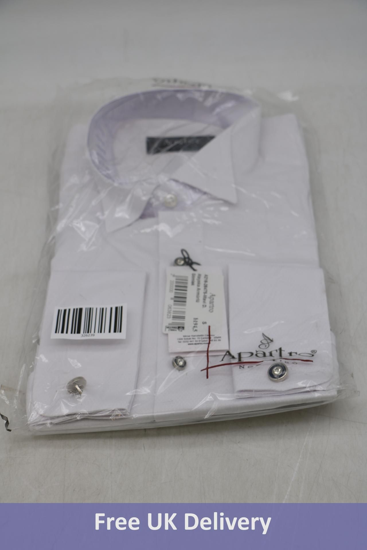 Apartro Men's Shirt, White, Small