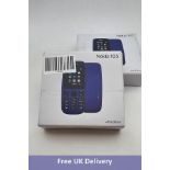 Two Nokia 105 Dual Sim 4th Edition, Blue