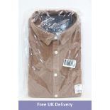 Kronstadt Men's Johan Corduroy Shirt, Brown, Size XXL