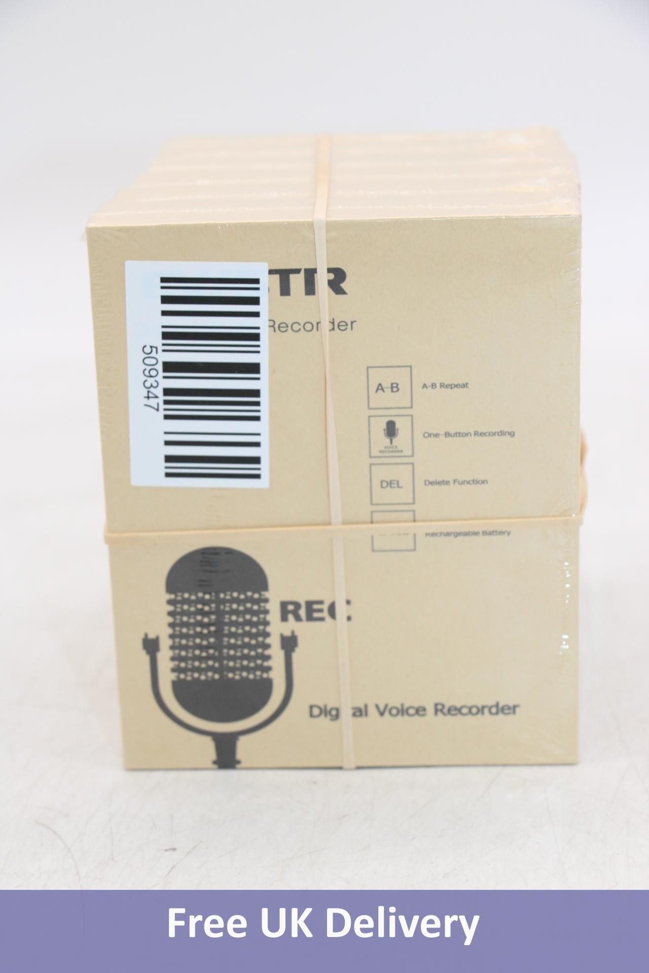 Five Evistr L357 64GB Digital Voice Recorders with MP3 Player
