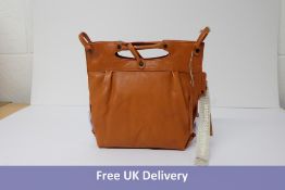 Aunts & Uncles Grandma's Luxury Club Mrs. Strawberry Muffin Crossbody Grained Cow Leather Bag, Brown