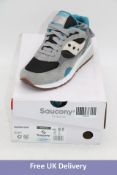 Saucony Shadow 6000 Trainers, Grey/Black/Blue, UK 5.5. Box damaged