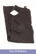 Joe's Super High Rise Cargo, Skinny Ankle, Black, Size 31