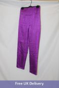 Cayro Traje Martina Jacquard Trousers, Dark Purple, Size XS