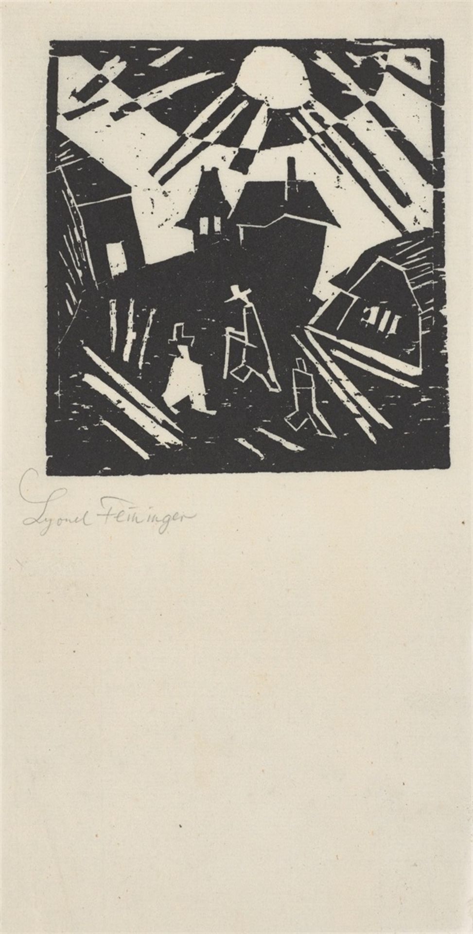 Lyonel Feininger. „Verfallenes Dorf“. 1918