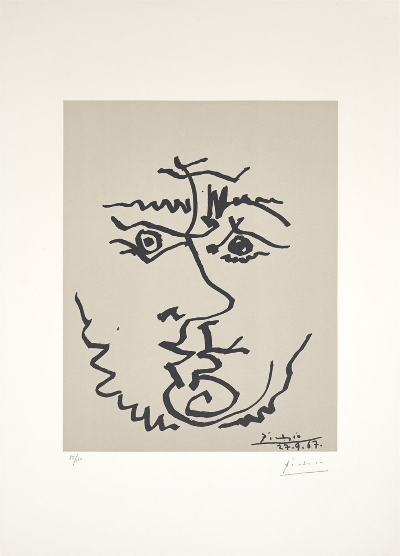 Nach Pablo Picasso. Visages. 1967