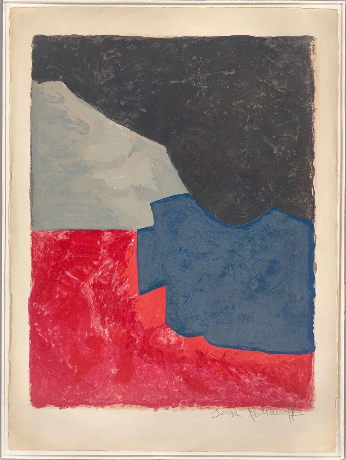 Serge Poliakoff. „Composition rouge, grise et noire“. 1960 - Bild 2 aus 3
