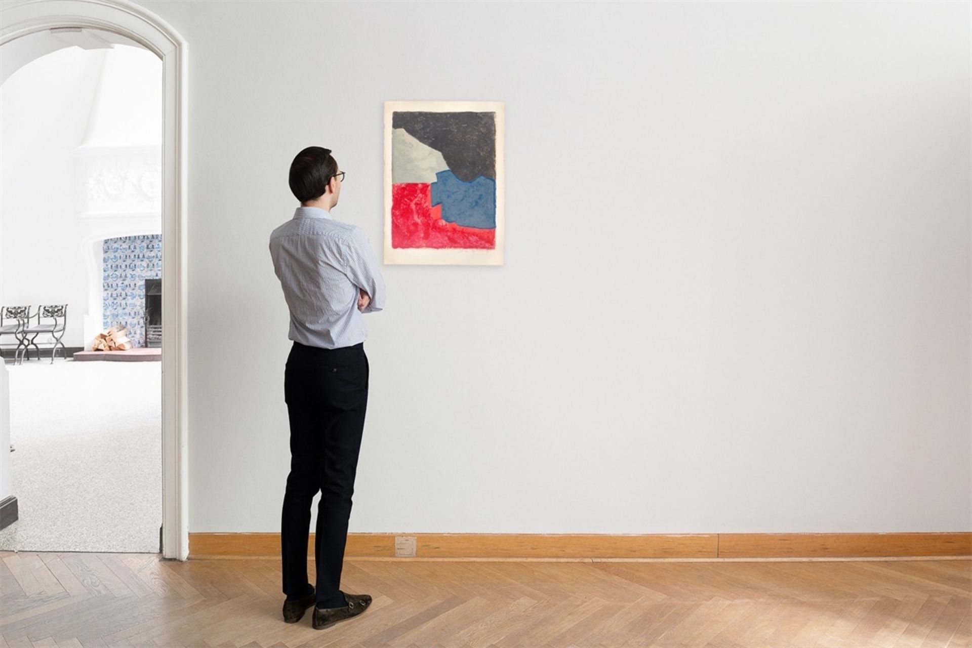 Serge Poliakoff. „Composition rouge, grise et noire“. 1960 - Bild 3 aus 3
