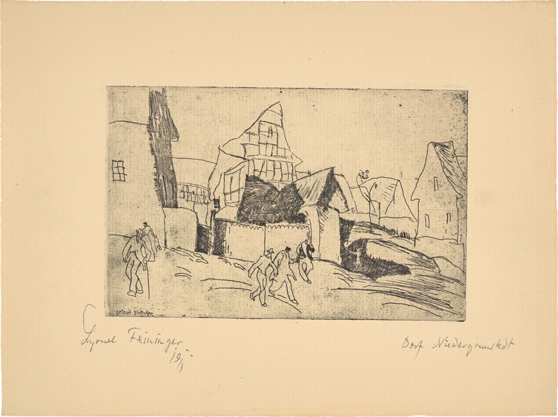 Lyonel Feininger. „Dorf Niedergrunstedt“. 1911