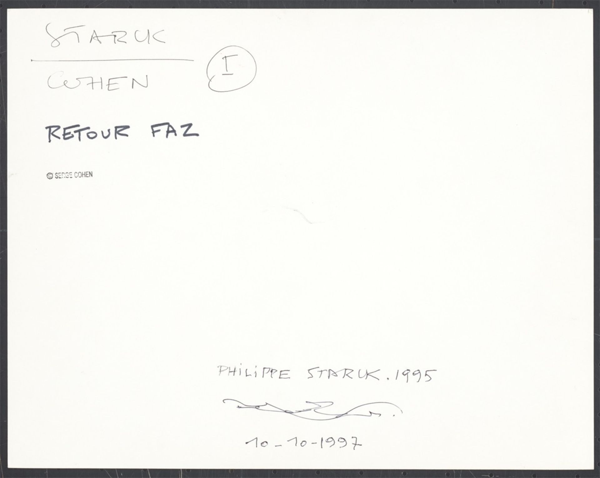 Serge Cohen. „Philippe Starck“. 1995 - Bild 3 aus 4