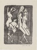 Otto Mueller. „Drei Mädchen vor dem Spiegel“. Um 1922