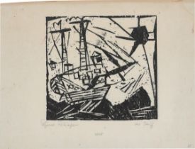 Lyonel Feininger. „Das Schiff (mit Sonne)“. 1920