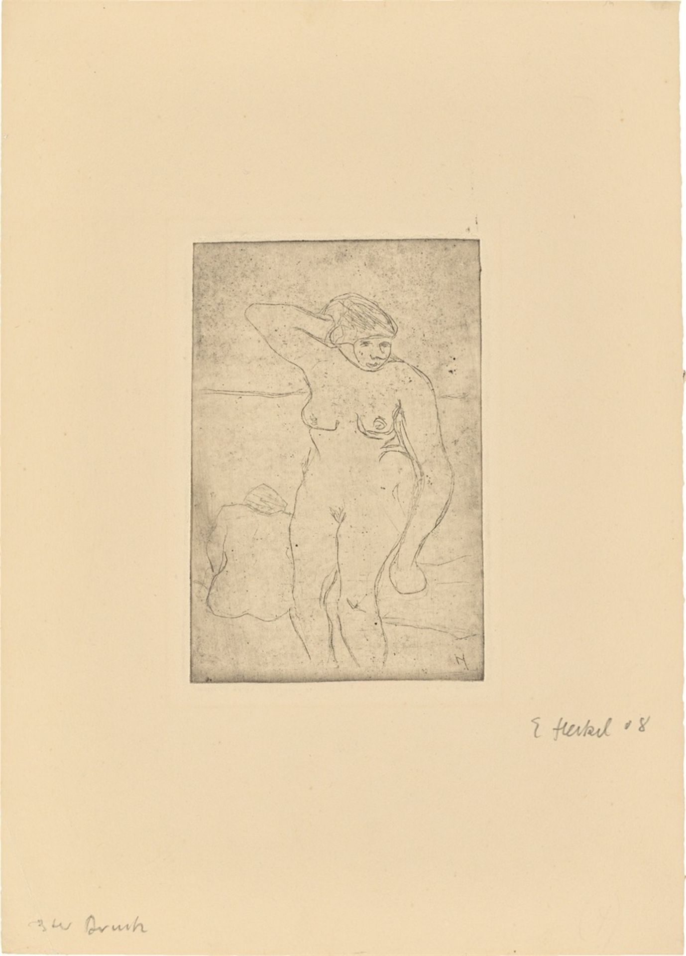 Erich Heckel. „Badende Frauen am Meer“. 1908