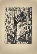 Lyonel Feininger. „Strasse in Paris (Pariser Häuser)“. 1918