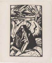 Erich Heckel. „Kniende am Stein (Knieende)“. 1913