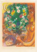 Nach Marc Chagall. „Femme au bouquet“. 1967