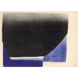 Rupprecht Geiger. „Schwarz mit Blau / blau - schwarz“. 1958