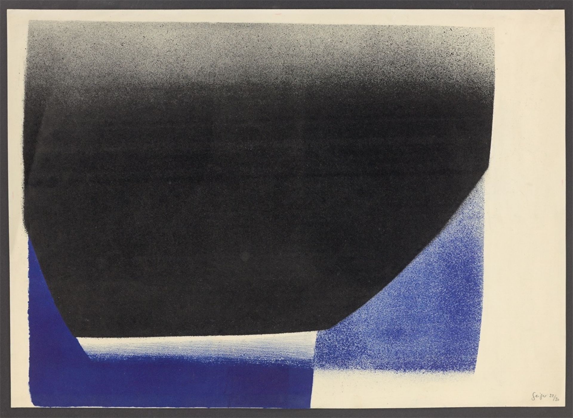 Rupprecht Geiger. „Schwarz mit Blau / blau - schwarz“. 1958 - Bild 2 aus 3
