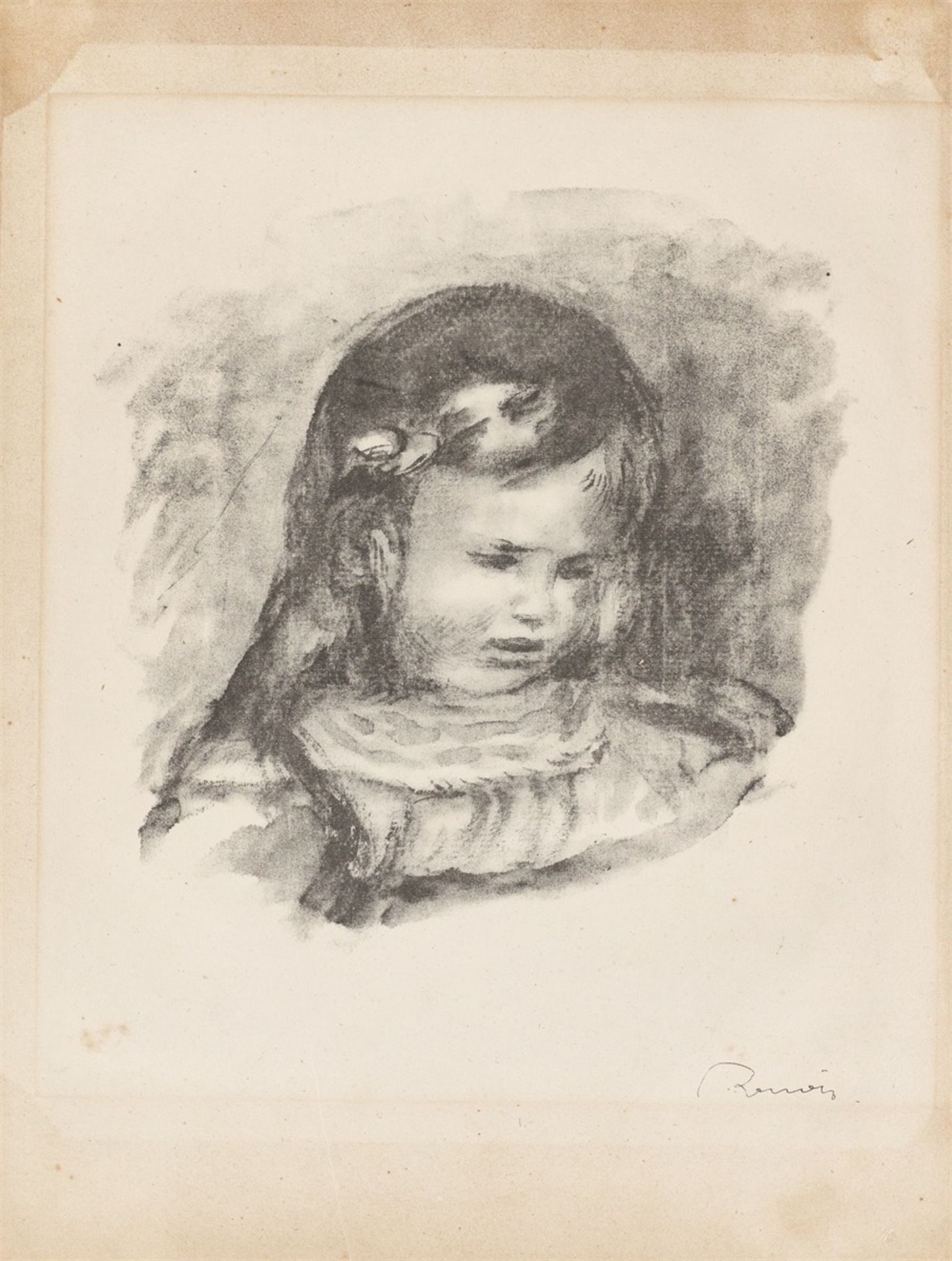 Nach Auguste Renoir. „Claude Renoir, la tête baissée“. 1904/1960