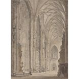 Domenico II. Quaglio. Interieur der Domkirche St. Stephan zu Wien. Um 1830