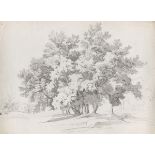 Johann Jakob Frey. Italienische Baumgruppe. Um 1840