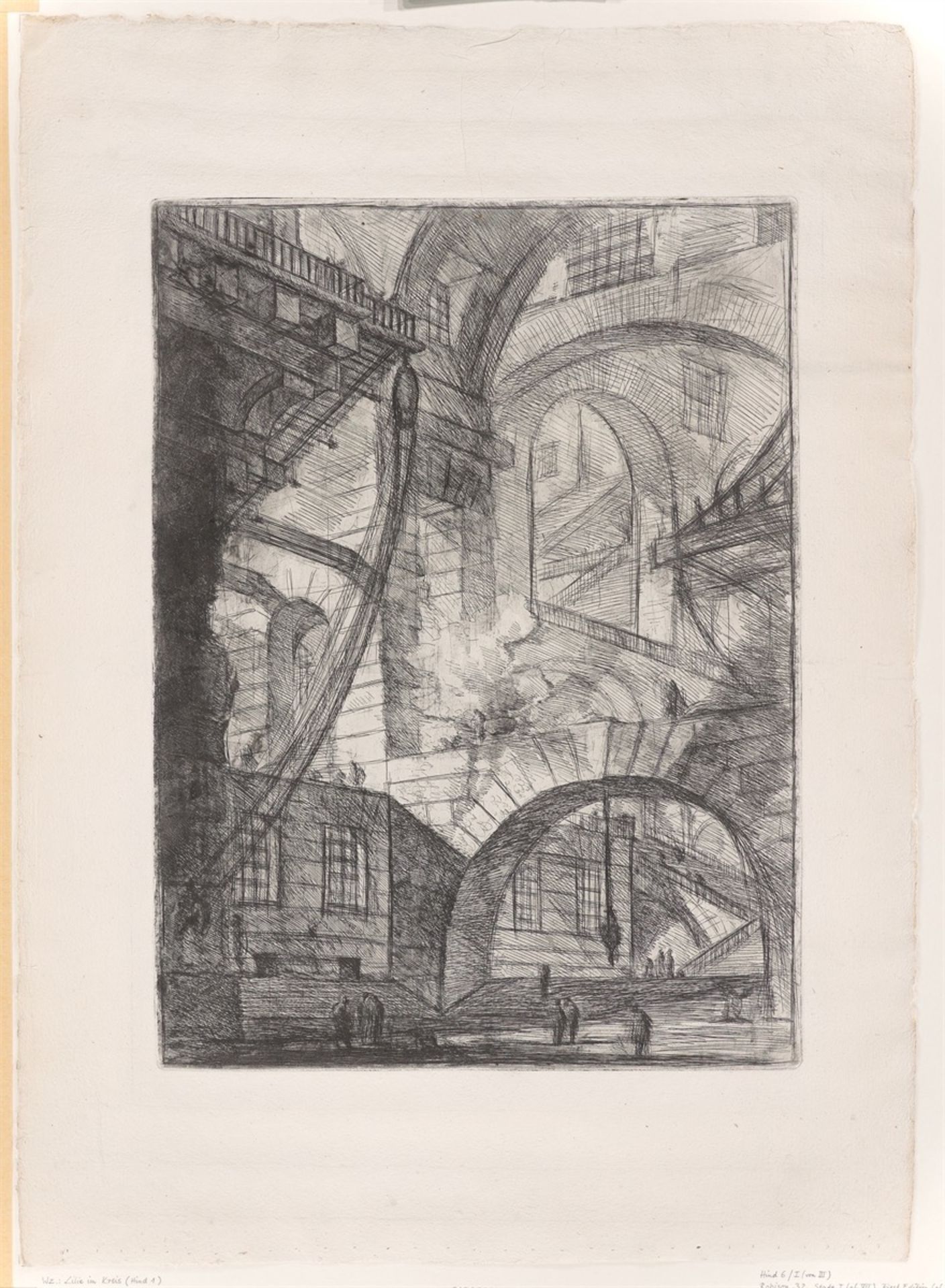 Giovanni Battista Piranesi. Aus den „Carceri“: Das rauchende Feuer. 1749 - Bild 2 aus 2