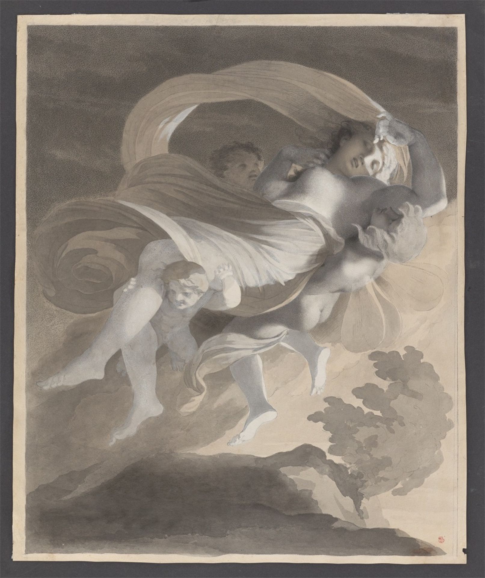 Pierre-Paul Prud’hon. ”L’Enlèvement de Psyché”. Circa 1808 - Image 2 of 2