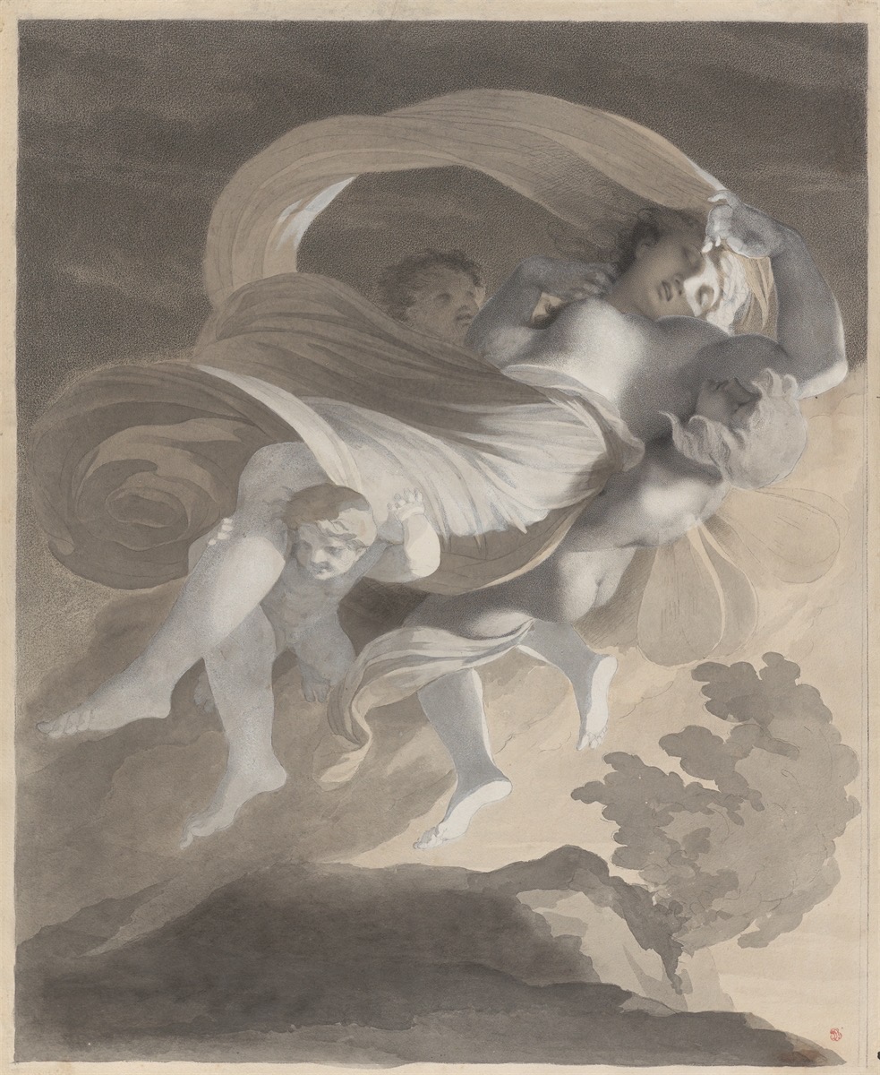 Pierre-Paul Prud’hon. „L’Enlèvement de Psyché“. Um 1808